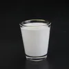 Wholesale! 1.5oz Sublimation Shot Glass 144pcs Per Carton 50ml White Blank Wine Glasses Golden Edge Cup Heat Transfer Drinking Mugs A12