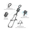 Sfit 50/100 stcs visconnector zwenk pin snap 4/6/8/10/12# Rolling Swivel Fishhook Lure Hook Accessoires Hooks Hooks