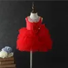 Colletti di paillettes bambini ragazze vestito da torta bambini matrimonio formale abito da ballo natale e anno tutu con fiocchi in vita 210529