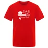 Męskie koszulki Lato 2022 Cool Solid Color Crew Neck Krótki Rękaw Tato Tata, aby ładować śmieszne oczekiwanie dla dzieci Męskie