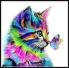 大人と子供の贈り物、家庭用店やオフィスの壁の装飾としてのフルスクリーンの塗装芸術キットのためのDIYダイヤモンド絵画 -  CAT T2I52866