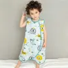 Baby Sleeping Bag Vest Cartoon Soft Infantil Spring Summer Cotton Toddler Sleep Sack Kids Slaapzak Bed Children Pajamas Jumpsuit 211101