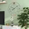 Северный стиль современного минималистского железа немой кабинет гостиная креативные настенные часы 210414