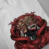 Erkek T-Shirt Kırmızı Maske Sanat Moda 3D Baskı Pamuk Tee Tops Yaz Kısa Kollu Yuvarlak Boyun Erkekler T-Shirt Tops