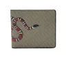 High Quality Men Animal Short Wallet Leather Black Snake Tiger Bee Wallets Women Purse Card Holders With Gift Box