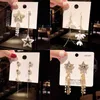 5A+2021 Jewelry 925 silver needle earrings fashion trend web celebrity pearl temperament socialite pendant wholesale girls show thin XZ898