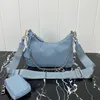 Sacos de designer Unisex Hobo Bag Nylon Mulheres Handbags Chian Purse Messenger Composite Tote