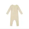 Bouchettes Bumpers Clothes Boy Boy Ramber Long Manneuse Nouveau-Bornure Élasticité SUMPROST COULEUR PURE COULEUR BODYS BABY BUTIQUE 1251598