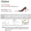 Eillken Spring осень радуги цвет женские насосы чашки на каблуках заостренные носки высокие каблуки прополза обувь шип каблука 211029