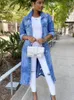 Kadın Trençkotlar WeiYao Sonbahar Kış Kadın Seksi Yırtık Kot Ceketler 2021 Vintage Casual Uzun Jean Ceket Kadın Artı Boyutu Streetwear C