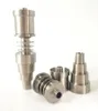 Domeless GR2 티타늄 손톱 물 담뱃대 16mm 20mm Dnail Enail 히터 코일 수화물 모자 키트 모두 여성 남성 유리 파이프 물 봉 흡연 액세서리