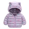 Neonate Piumini con cappuccio per bambini Cartoon Dinosuar Cappotti Autunno Ragazzi Warm Top Bambino Cerniera Capispalla JYF 211203