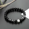 8mm Kamienne Stone Strand Charm Bransoletki Saldo Healing Zroszony Dla Kobiet Mężczyźni Elastyczna Biżuteria Party Akcesoria Mody