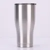 Curve Tumbler 12oz 20oz 30oz Burgende roestvrij stalen stalen dubbele wand vacuüm reismok sparkle holografische tuimelaar met lekkendichte deksel FY4649