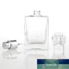 DHL Gratis 100PCS / Parti 30ml Fashion Square Atomizer Parfymflaska Återvinningsbart glas Tomt kosmetiskt fall för resor