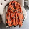 Ny gåva 2021 Fashion Winter Unisex Top 100% Cashmere Scarf för män Kvinnor High End Designer Oversized Classic Check Big Plaid Shawls och Scarves Mäns Kvinnors Scarfs 5aaa