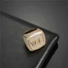 Hip Hop nom personnalisé 13 lettres glacé anneau Bling plein Cz charme roulement cuivre cubique Zircon pour hommes femmes bijoux 95569432012742