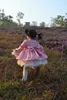 Niña invierno primavera otoño lana rosa manga larga Vintage español Lolita princesa vestido de baile para niña cumpleaños Eid Casual Q0716