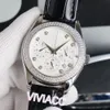 Top Quality Mecânica Automática Duplo Diamantes Diamantes Relógios de Negócios Homens Multi-Função Calendário Relógio de Pulso Impermeável 40mm