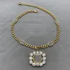 Классическое ожерелье с подвеской в виде двойной буквы, стразы, бриллиантовое ожерелье, блестящая хрустальная цепочка, ювелирные изделия со штампами для женщин, день рождения Gif257e