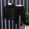 LZH 2021 Hoodies acolchoado + calças terno esportivo para meninos conjuntos de roupas para meninas traje outono inverno toddler crianças tracksuit 1-5y g1023