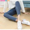Maternity Clothes Elastic Soft Maternity Jeans Skinny Pregnancy Pants Lovely Trousers for Pregnant Women Spring Summer Clothing 210713