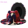 Colorful Wide Brim Church Derby Top Hat Panama Fedoras Hat for Men Women artificial Wool Felt British style Jazz Cap2077378