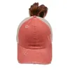 PONYAIL BASEBALL CAP 54 STYLES Cross Back Washed Distressed Pony Caps Messy Bulls Trucker Mesh Party Hats ZZA1