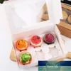 Presentförpackning 10st 2/4/6 Håligheter Marbling Cupcake Boxes och Packaging Cake Cookie med fönstermuffin Dragees Hållare Dessertbehållare Fabrikspris Expert Design