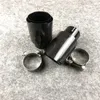 1 piece High quality Car universal Akrapovic Exhaust Pipe Glossy Grilled Black Carbon fiber Stainless Steel Muffler tip