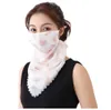 25＃女性Sun Protectionスカーフシフォンネックゲタースカンプルーフフェイススカーフ屋外サイクリングランニング顔カバーネックスカーフ2パックY1020