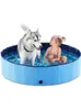 Foldable Dog Swimming Pool Collapsible Bath Tub For Large Small Pets and Baby Kids 120cm/47in KDJK2106