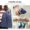 Borse portaoggetti 1 pz Borsa shopper portatile Riutilizzabile Supermercato Shopping Borsa pieghevole Oxford Grande drogheria riciclabile