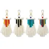 Biżuteria Moda Kobiety Nordic Style Boho Rainbow Tassel Key Break Torba Zawiesie Złoto Brelok Uchwyt Ozdoby