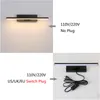 Lampa Ścienna Nowoczesne LED Light 330 ° Rotacja Regulowana Sypialnia Bedside 110 V 220 V 6W Aluminium Oświetlenie Oświetlenie Kropla