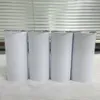 Blank Sublimation Straight Tumbler 15oz White Skinny Tumblers Vacuum Insulated Wine Beer Glass Christmas Gift for Friend