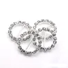 50st Round Crystal Rhinestone Buckles Components Ribbon Slider Smycken Findings Bröllopsinbjudningar 20mm