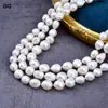 GuaiGuai bijoux 18 "-19.5" 13-14mm AA collier de perles Keshi baroques blanches naturelles