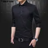 Fashion Printed Men Shirts Blouses Black White 's Long Sleeve Blousas Camisa Masculina Clothing Plus size 210608