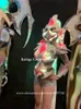 Décoration de fête BV6 Modèle porte des costumes éclairés par LED RVB Coloré Lumineux Femme Perform Robe Armure Body Glowing Outfit Disco Show Ba