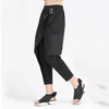 [EAM] High Elastic Waist Black Irregular Split Harem Trousers Loose Fit Pants Women Fashion Spring Summer 1Y487 210925