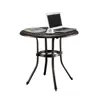 US Stock Outdoor alluminio rotondo tavola da pranzo mobili, caffè bevanda tè e tavola di chat