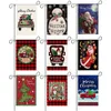 47 * 32cm Kersttuin Vlag Courtyard Banner Vlaggen Santa Claus Linnen 42Style Dubbelzijdige Vakantie Decoraties door zee T2I52845