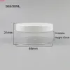 12pcs 50g Portable Plastic Empty Loose Powder Box Makeup Jar Container Travel Puff Sifter Cosmetic Casehigh qualtity