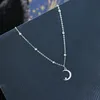 Link, catena fatta a mano colore argento luna stelle braccialetto zircone braccialetti dell'amicizia perline di trasferimento fortunate per le donne alla moda