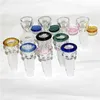 2 in 1 Glass Slides Bowl Pieces Bong Bowls Imbuto Rig Accessori per fumatori 14mm18mm Maschio Heady Water pipe dab rigs Bong Slide