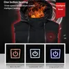 E-BAIHUI 7 Areas 9 Zone Heated Hooded Vest Electric Heat Intelligent Warm Clothes Asian Size Men Electric Heating Jacket Body Warmer NO Charge Bank