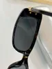 0096 Rectangle Sunglasses Black Gold Dark Gray Lenses Womens Sonnenbrille occhiali da sole Men Fashion Sun Shades with box