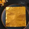 NEW 1SET = 50PCS GOLD Aluminiumfolie Candy Chocolate Cookie Wrapping Tenn Papper Party DIY Metal Embossing Presentförpackning Craft Paper EWF7688