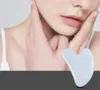 Factory White Gua Sha Massage Real Natural Jade Stone Heart Shape för att skrapa ansikts- och kroppshud spa ansikte lyft blodcirkulation verktyg